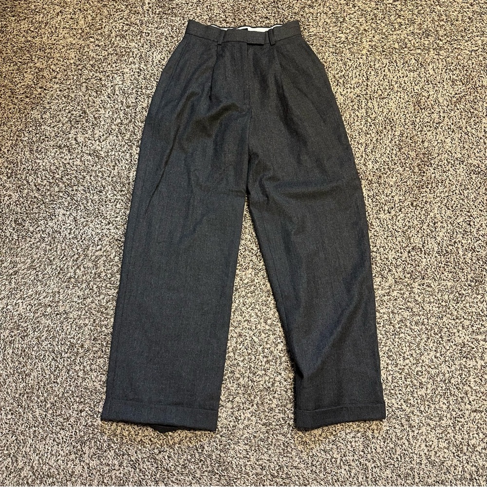 J. Crew Wool Cashmere Wide Leg Trousers